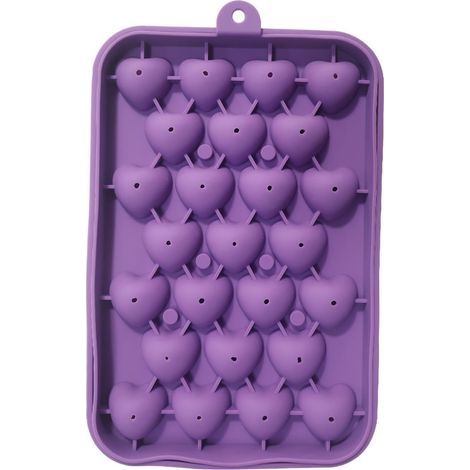 Stampi in silicone per congelatore, stampo in silicone flessibile a forma di cuore, vassoi flessibili per cocktail - per whisky, caffè, cucina, feste, bevande, cibo, campeggio, cioccolato (1/5)