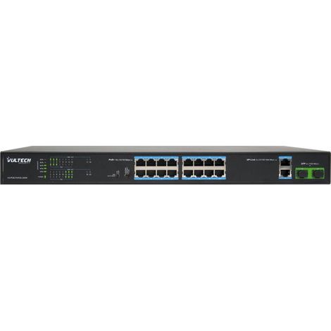 Vultech Security VS-POE2164GE-200W switch di rete Non gestito Fast Ethernet (10/100) Supporto Power over Ethernet (PoE) Nero (1/4)