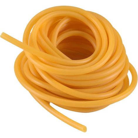 Tube en caoutchouc latex naturel de 10 m (33 pi) de long, élastique, pour usage domestique, hospitalier et laboratoire, 6 mm x 9 (1/5)