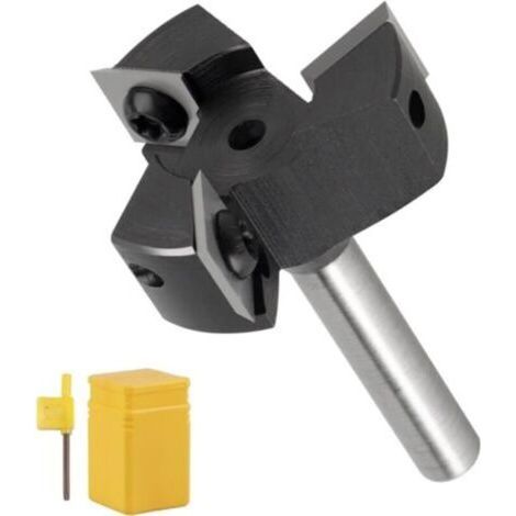 Fraise à Surfacer Tige 8mm Défonceuse, Fraise de Rabotage avec Diamètre de Coupe de 39mm, Fraise a Raboter cmt avec 3 Lames, Fraise de Surfaçage pour le Lissage et le Nivellement Professionnel (1/4)
