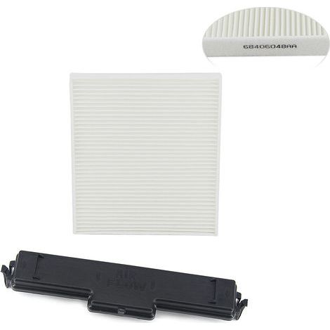 Kit de filtro de aire de cabina: filtro de aire acondicionado + filtro de repuesto para la puerta de acceso compatible con Dodge Ram 1500 68406048AA (1/5)
