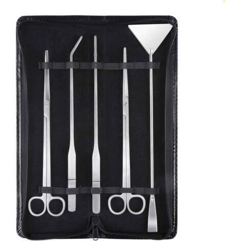 Aquarium Aquascaping Kit 5 in 1 Stainless Steel Aquarium Tank Aquatic Plant Tools Sets Tweezers Scissors Spatula (1/5)