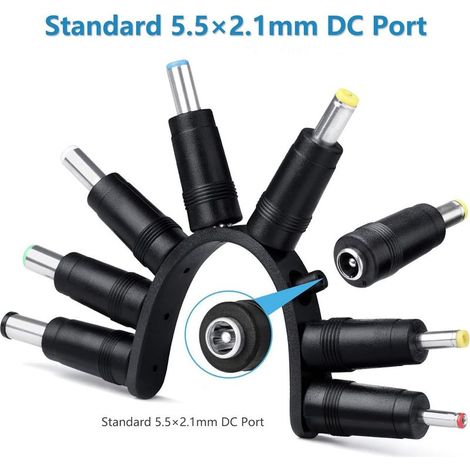 USB-zu-DC-Kabel, 5V DC 5,5 x 2,1mm Klinkenstecker, Universal-Ladekabel mit 8 DC-Adapteranschlüssen für Router, Mini-Ventilator, Lautsprecher und weitere Geräte (1/4)