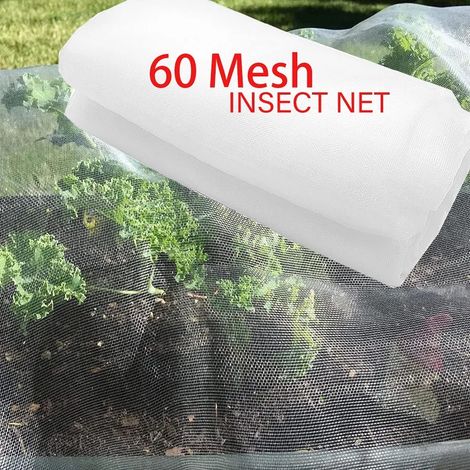 Filet de protection anti-insectes pour plantes de jardin (2 x 5 m) - Maille tissée - Protection anti-insectes pour légumes, fleurs et fruits - Filet anti-oiseaux pour serres et serres (1/5)