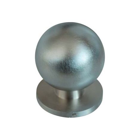POMOLO OTTONE TORNITO SFERICO - CROMO SATINATO MM 25X31- 5 pezzi