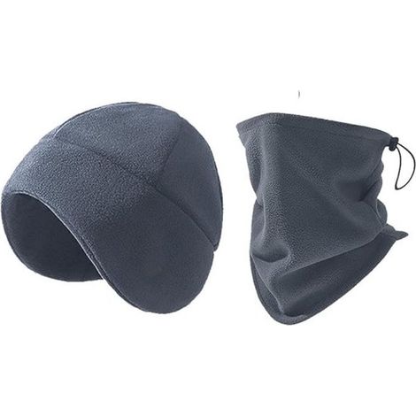Komfortables Winterset mit Mütze und Schal – atmungsaktive Gesichtsmaske – Accessoires für kaltes Wetter – leichter, warmer Halswärmer – Outdoor-Ausrüstung – Unisex (1/5)