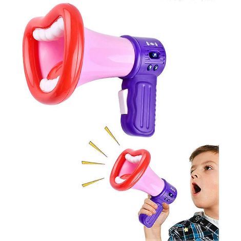 Mégaphone jouet à changement de voix pour enfants, haut-parleur puissant amplifiant les effets sonores, cadeau d'Halloween original, F (1/5)