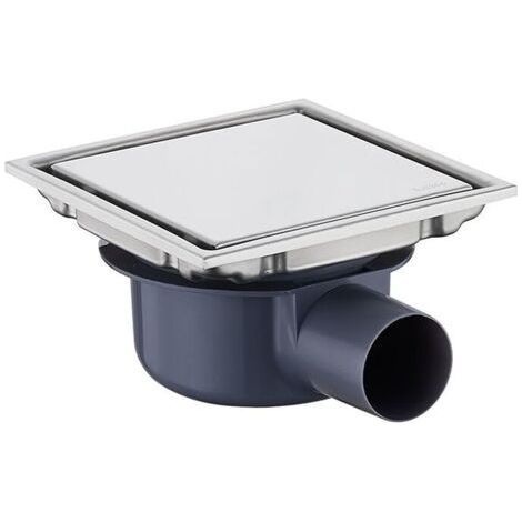Quadratischer Duschablauf, geruchsdichter Bodenablauf, unsichtbar, für positive und negative Strömung geeignet, doppelte Filtration, fliesbar (1/5)