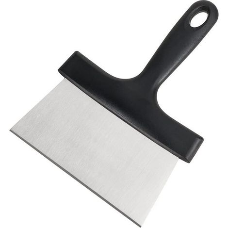 Grillschaber - Edelstahl - Kunststoffgriff - 16,2 x 23 cm - Multifunktionsspatel