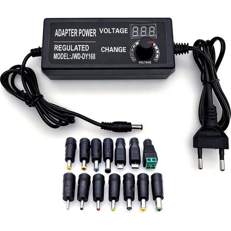 60W DC 3-12V 5A Alimentation à tension réglable avec affichage numérique, 100-240V AC à DC 3V 4V 4.5V 5V 6V 7V 8V 9V 10V 11V 12V Adaptateur secteur universel Transformateur Convertisseur (1/5)