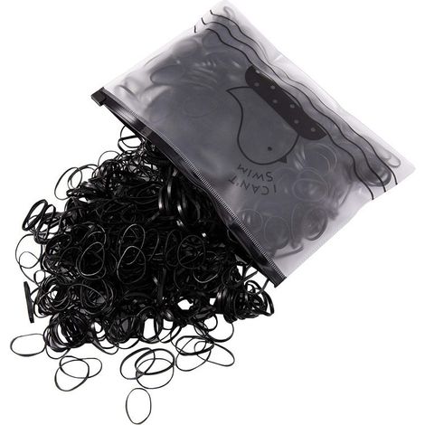 Elastique À Cheveux - 1 mm Largeur - 15 mm Diamètre - Noir - Lot De 1000 Pièces (1/5)