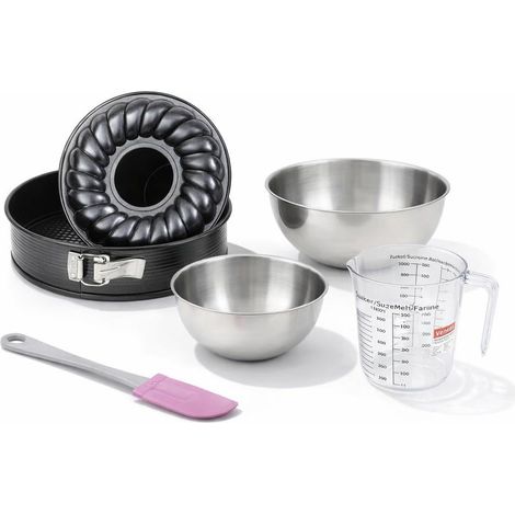 Set de 5 ustensiles de pâtisserie moule à manqué bol spatule et verre doseur Black metallic Black mettallic Zenker Black mettallic (1/5)