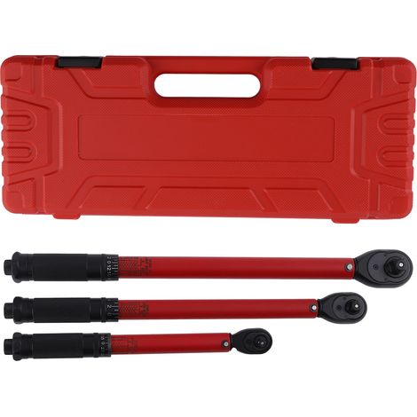 Professional Mechanic Torque Wrench Set 1/4" 3/8" 1/2" Drive 3-230Nm Kit