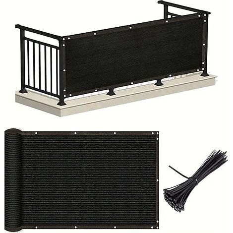 Protection Solaire Balcon 1m x 2m, Filet Anti-UV Durable, Brise-vue Terrasse, Toile Polyvalente pour Jardin et Piscine (1/5)