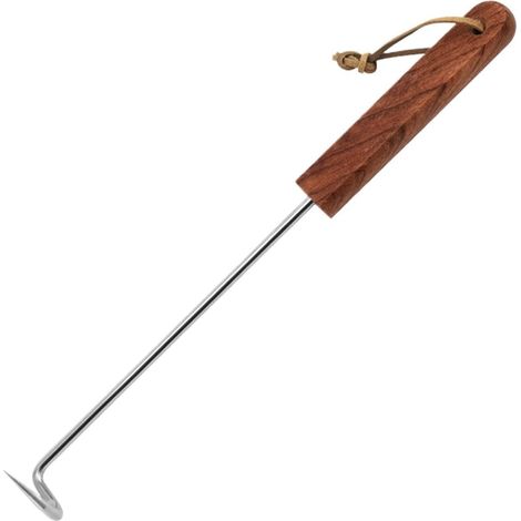 Espátula para carne con mango de madera, accesorio para barbacoa. (1/5)