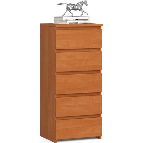Commode AKORD CL5 Aulne 40 cm 5 tiroirs façade Aulne 40x35x92 cm