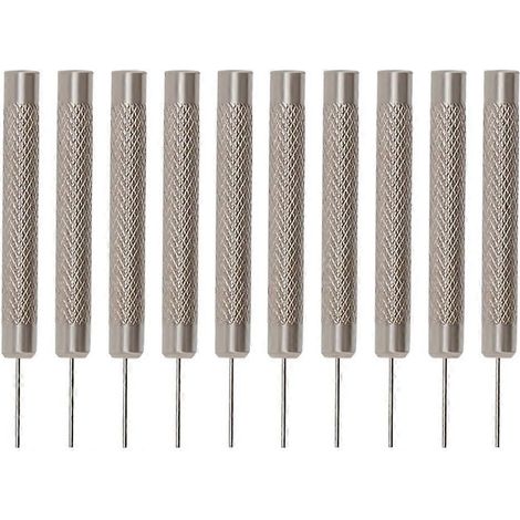Jeu de 10 poinçons en fer pour réparation de bracelets de montre outil de retrait de poinçons précision diamètre 07 à 10 mm manuel (1/5)