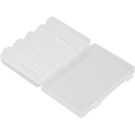 100 capsules étanches avec joints en mousse - 5 tailles pour pièces de 17 à 30mm - Protection optimale (1/5)
