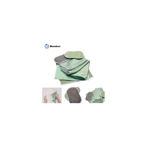 Juego de 6 paños de microfibra de bambú: ideales para ventanas, carrocería de automóviles, pantallas, cristales y superficies delicadas.
