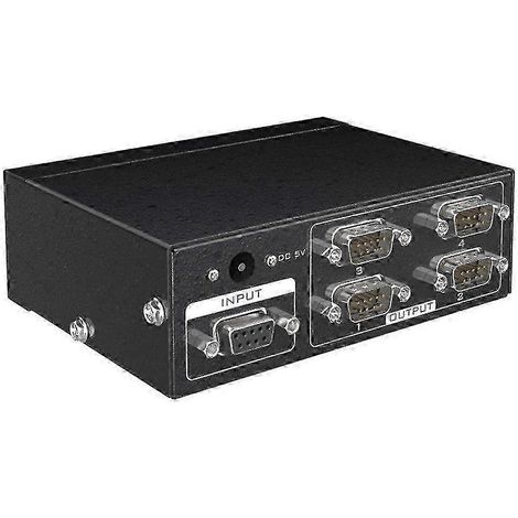 Commutateur/distributeur RS232 MT-RS104 à 4 ports avec adaptateur secteur, bidirectionnel (1/5)