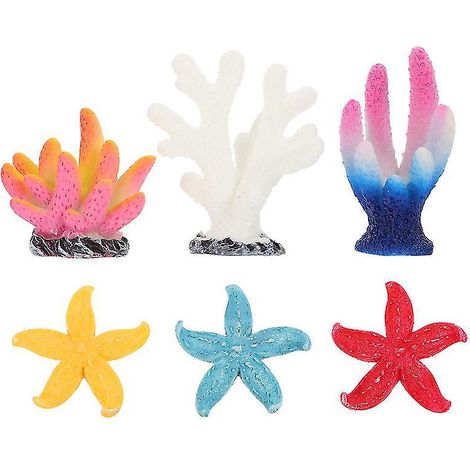 6 pièces de corail en résine (1/3)