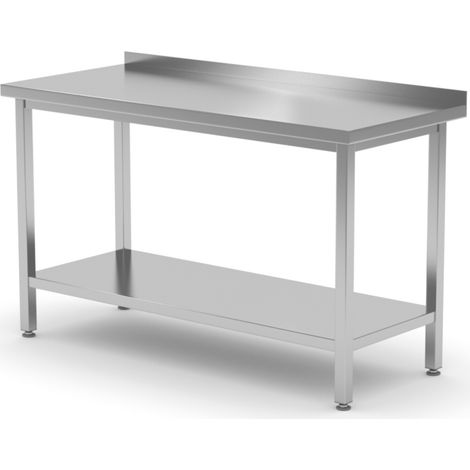 Mesa de comedor de pared con borde y estante 80x70x85 cm - Hendi 812716 (1/2)