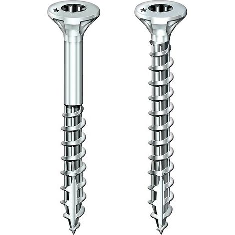 Vis Rocket tête fraisée étoile VYNEX Acier zingué 4.5x60/35 - Boite de 500 - 351400025046