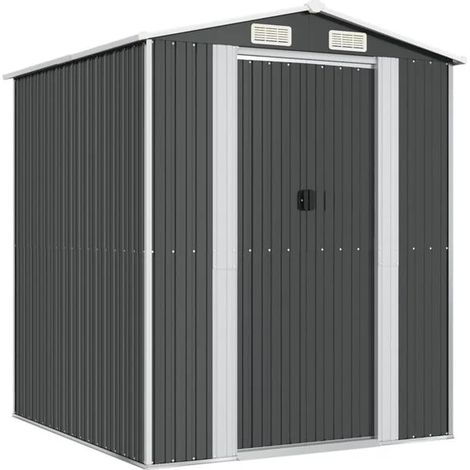 Abri de Jardin 192x191x223cm Anthracite Métal - Remise Stockage Extérieur-x (1/5)