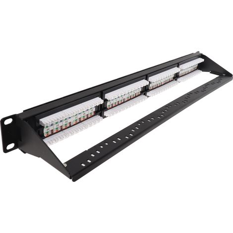 Panneau de brassage RJ45 24 ports, coupleur traversant, anti-interférence, support 10G Ethernet, compatible CAT5e, pour armoire 19 pouces (1/5)