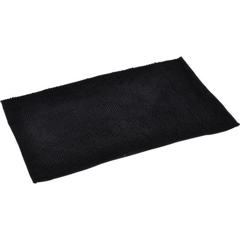 Tapis de Bain Microfibre "Sweety" 45x75cm Noir (1/2)