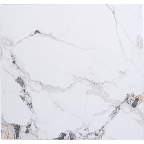 Piano per tavolo quadrato in pietra effetto Marmo venato Grigio 70x70 cm (1/3)