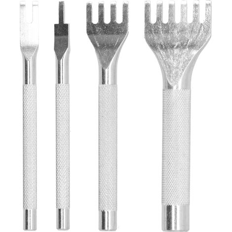 Poinçon à trous pour cuir artificiel DIY - Outil de laçage et tricot manuel (1/5)