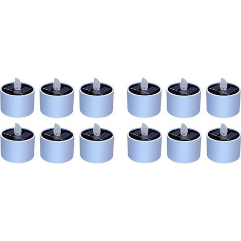 12 velas solares resistentes a la intemperie, velas solares sin llama, velas solares LED, luces sin llama para jardín y camping.