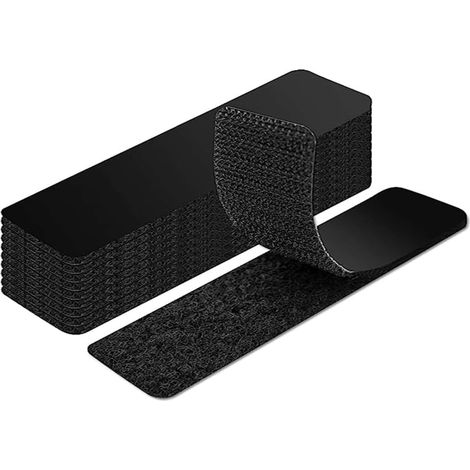 Velcro Auto-adhésif - Bande Crochet Boucle 3 cm x 10 cm - Fixation Sans Vis Pour DIY Intérieur - Lot de 10 Pièces (1/5)