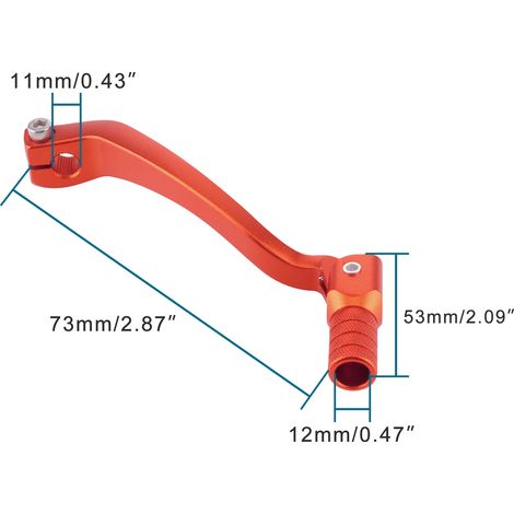 Orange motorcycle gear shift lever, gear shifting, Bosuer, J-5, T6, K6, Kvis NC250 (1/4)