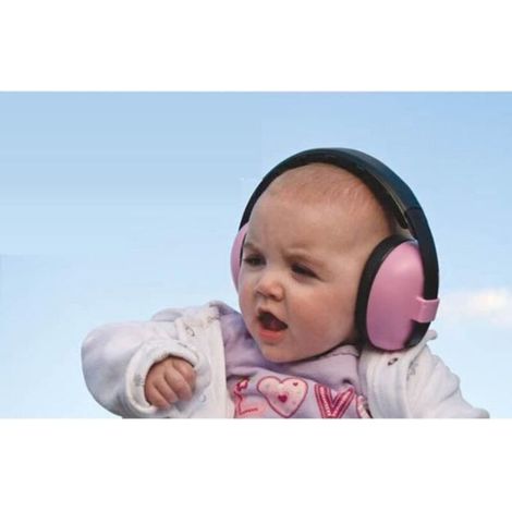 Casque anti-bruit bébé rose BANZ (1/5)