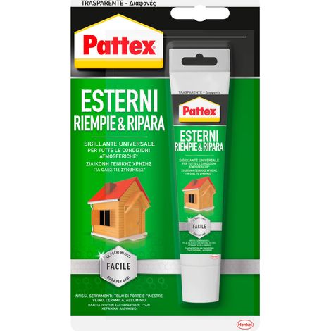 Pattex Sigillante Acrilico per Esterni, Riempie e Ripara, Sigillante Universale, per Interni e Esterni, Sigillante Impermeabile, Verniciabile e Resistente, Facile da Lisciare, Facile da Usare