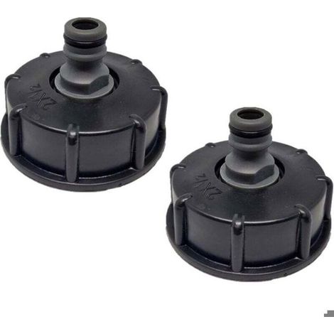 2 Pièces IBC Bouchon de Réservoir,S60x6 IBC Raccord/Bouchon Mamelon,1/2" Diamètre de Sortie,Diamètre D'entrée 60 mm pour Van (1/4)