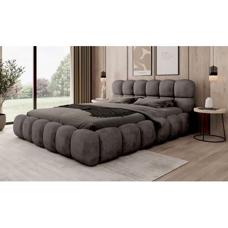 Polsterbett Bett AURELIA 180x200cm Komplettset in Stoff Aprodite Grafit (1/5)
