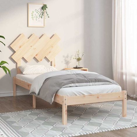 vidaXL Estructura de cama madera maciza 90x200 cm (1/5)