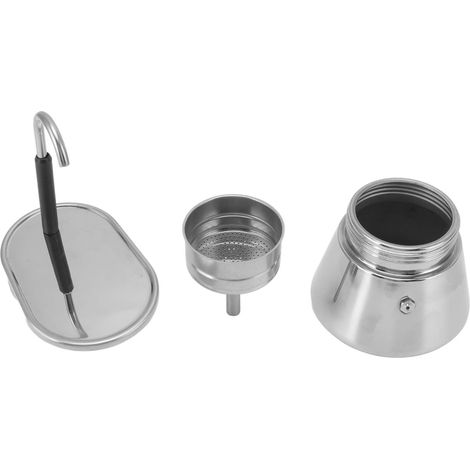 Cafetière Italienne en Acier Inoxydable, Grande Capacité, Légère et Portable pour Café Maison