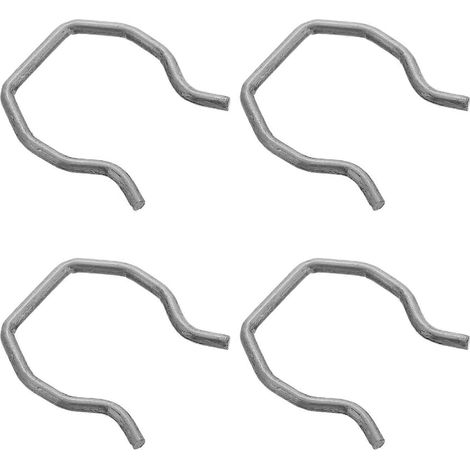 Halteklammern aus Eisen für den Tankdeckel des Einspritzdüsenanschlusses, 8 Stück, silber (1/5)