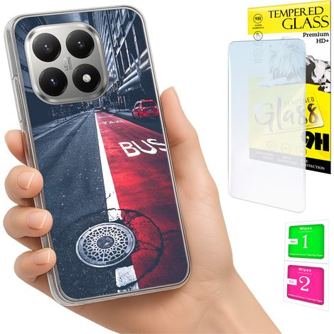 Custodia per Xiaomi 15T, cover posteriore con vetro temperato 9H. (1/5)