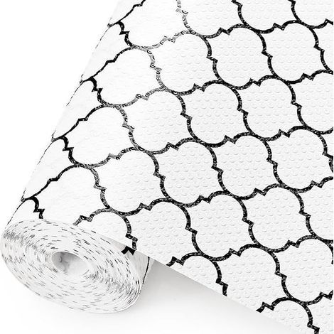 Set de table noir imprimé, 30200cm, tapis anti-humidité pour tiroir de meuble à chaussures, découpable. (1/5)