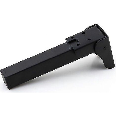Pieds de table pliables avec charnières autobloquantes, en fer noir thermolaqué, 25 x 25 mm x 20 cm de hauteur, lot de 2, adaptés aux tables basses, tables pour ordinateur portable et tables de chevet (1/5)