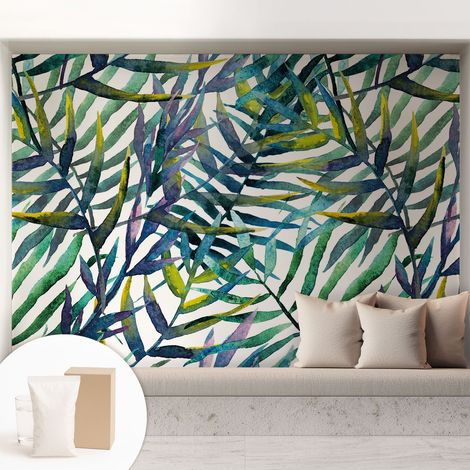Carta Da Parati - Murale Alla Moda Decorazione - Camera Da Letto - Con Colla Gratuita Vegetazione esotica 208x146 cm (1/5)