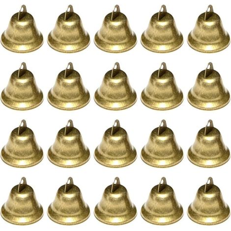 Petites Clochettes, 20 Pièces Vintage Petite Cloche pour décorations de Festival de Mariage, Cloche de noël pour Les sapins de Noël, Grelots en Métal pour Porte Clé Clochette, Bricolage (1/4)