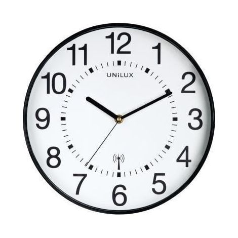UNILUX Funkwanduhr Wave 400094561 30cm Kunststoff sw (1/3)