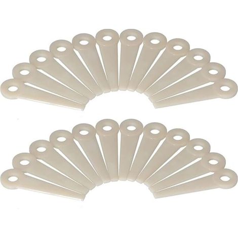 24 Lames de Tondeuse à Gazon en PA66 pour Têtes de Coupe PolyCut – Compatible avec Modèles 6-3, 10-3, 20-3, 41-3 T (1/4)