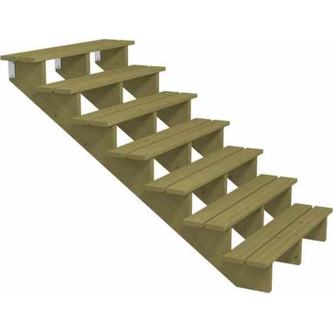 Plus Außentreppe Kiefer 7 Stufen 120 cm breit Außentreppe (1/3)